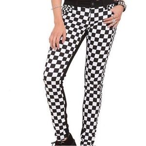 Trendy Checkered / Checkerboard Skinny Jeans